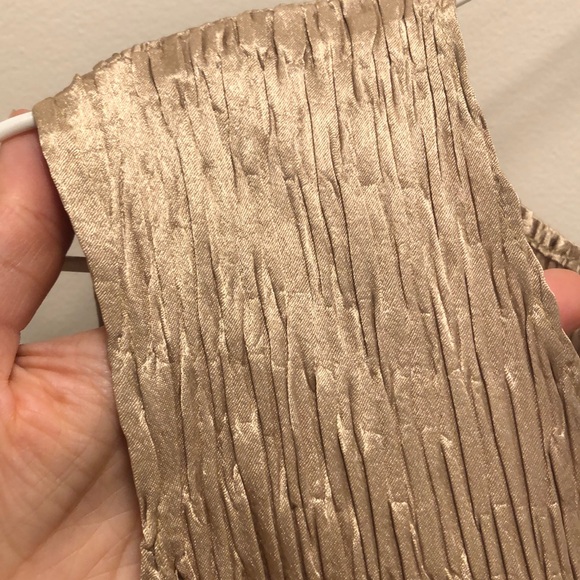 Brown and Gold Ribbed Tank Top - Picture 3 of 4